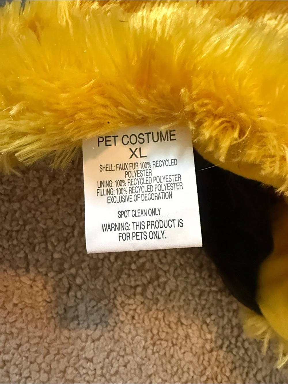 Dog Yellow and Black Bumblebee Costume